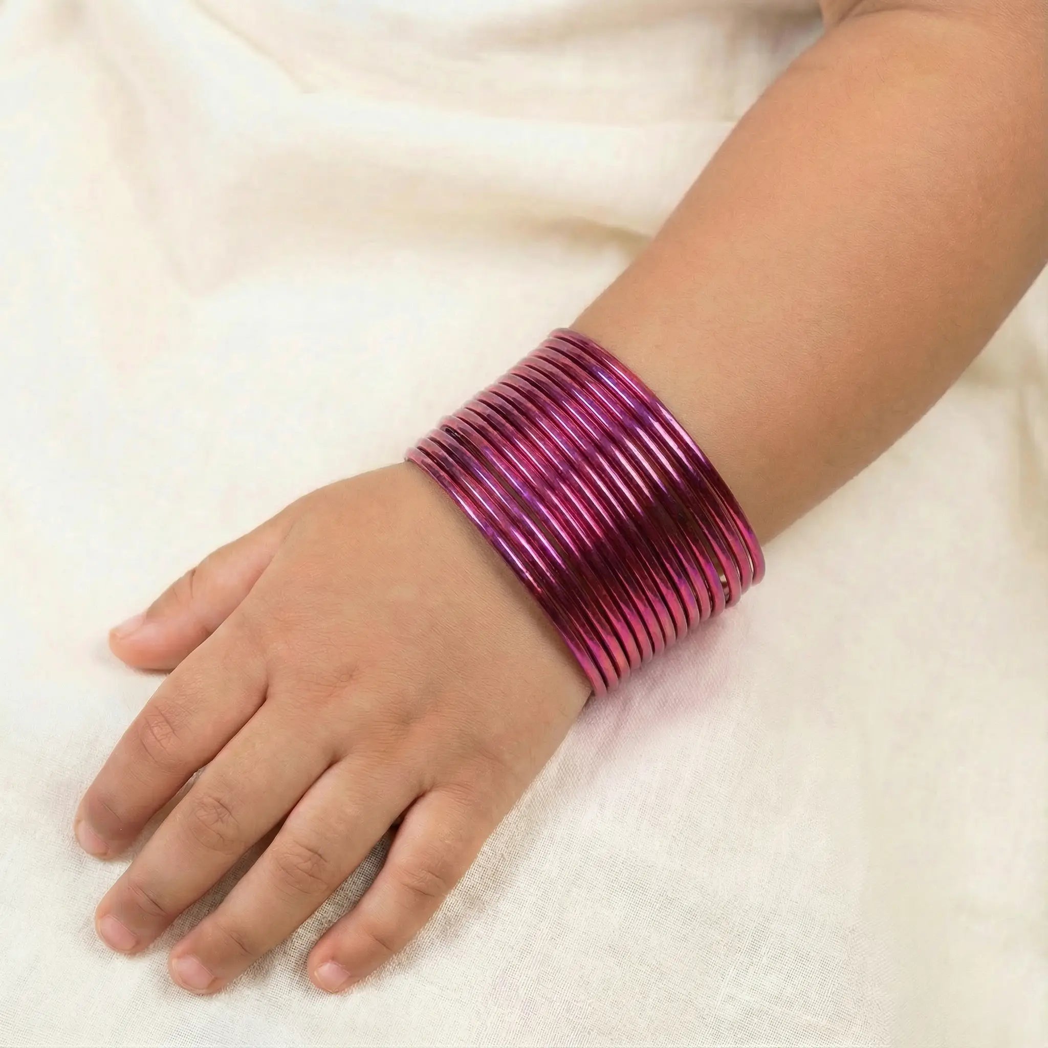 12 Piece Mettalic Solid Colors Bangles THE RAMADAN EDIT