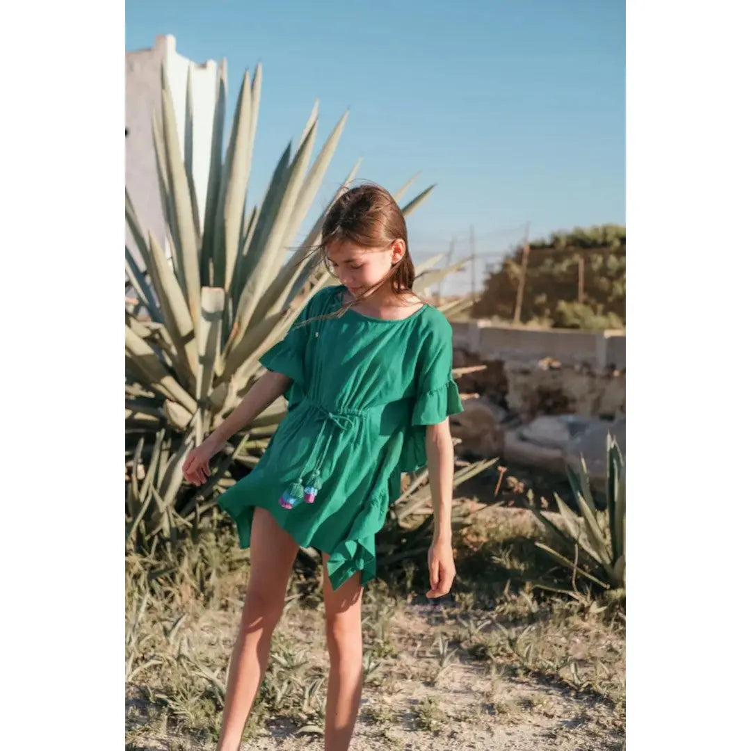 Lea Girls Swim Coverup - Green LISON PARIS