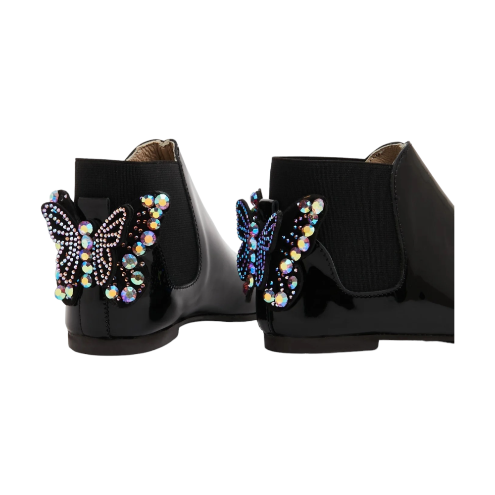 Leather Chelsea Boots With Butterfly