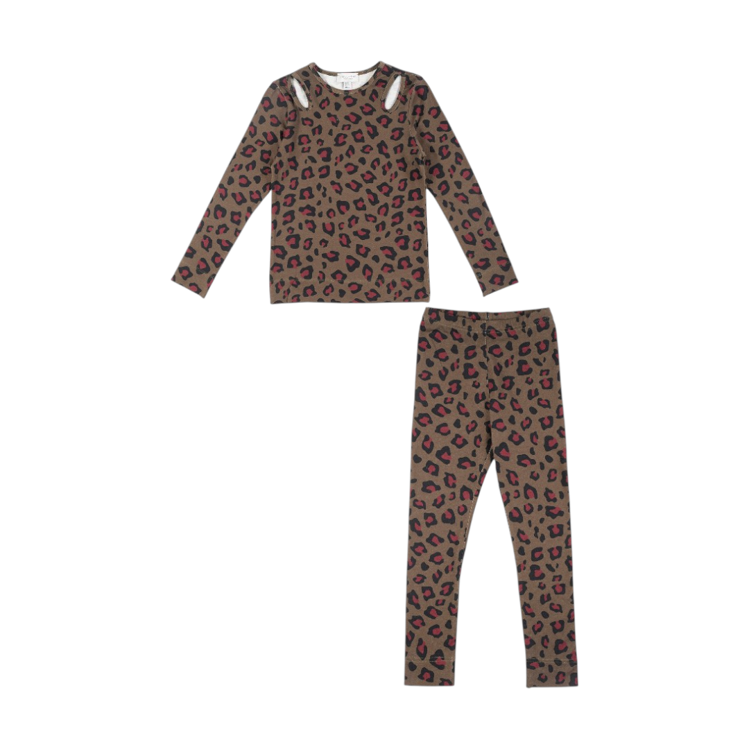 Animal Print Jersey T-shirt & Leggings