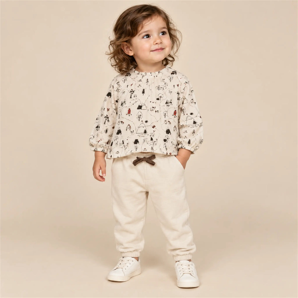 Printed Double Wave T-Shirt and Joggers – 24M lookbook, look 1