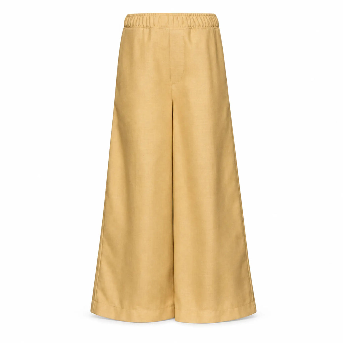 Beige linen wide trousers — product image