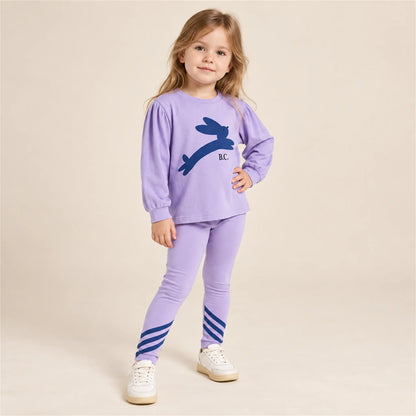 Jumping Hare T-shirt &amp; Stripes Leggings – 2–3Y lookbook, look 2