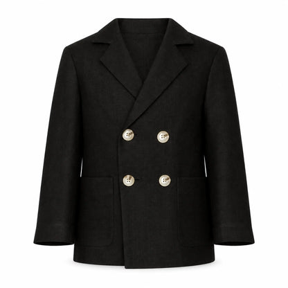 Black linen jacket — product image