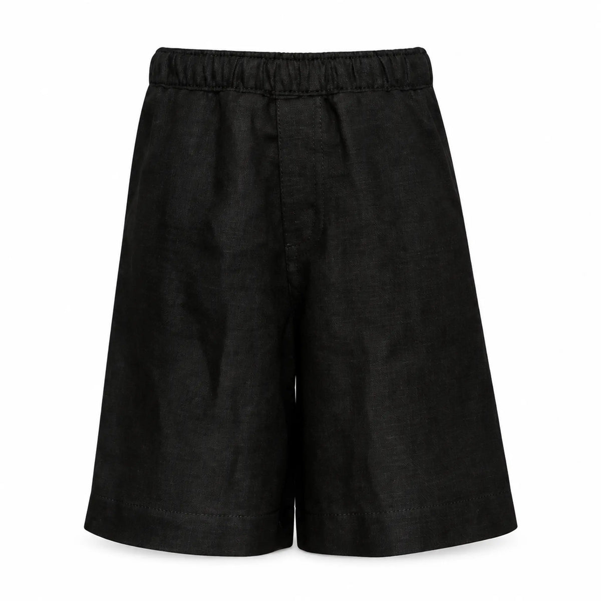 Black linen shorts — product image