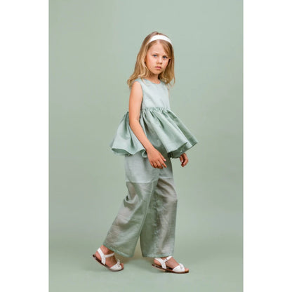 Chiffon Top Cheer &amp; Trousers - Green