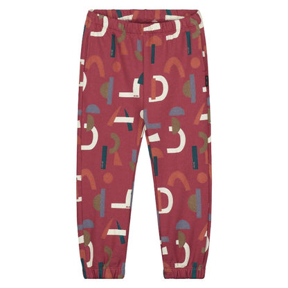 Red Abstract sweater &amp; pants