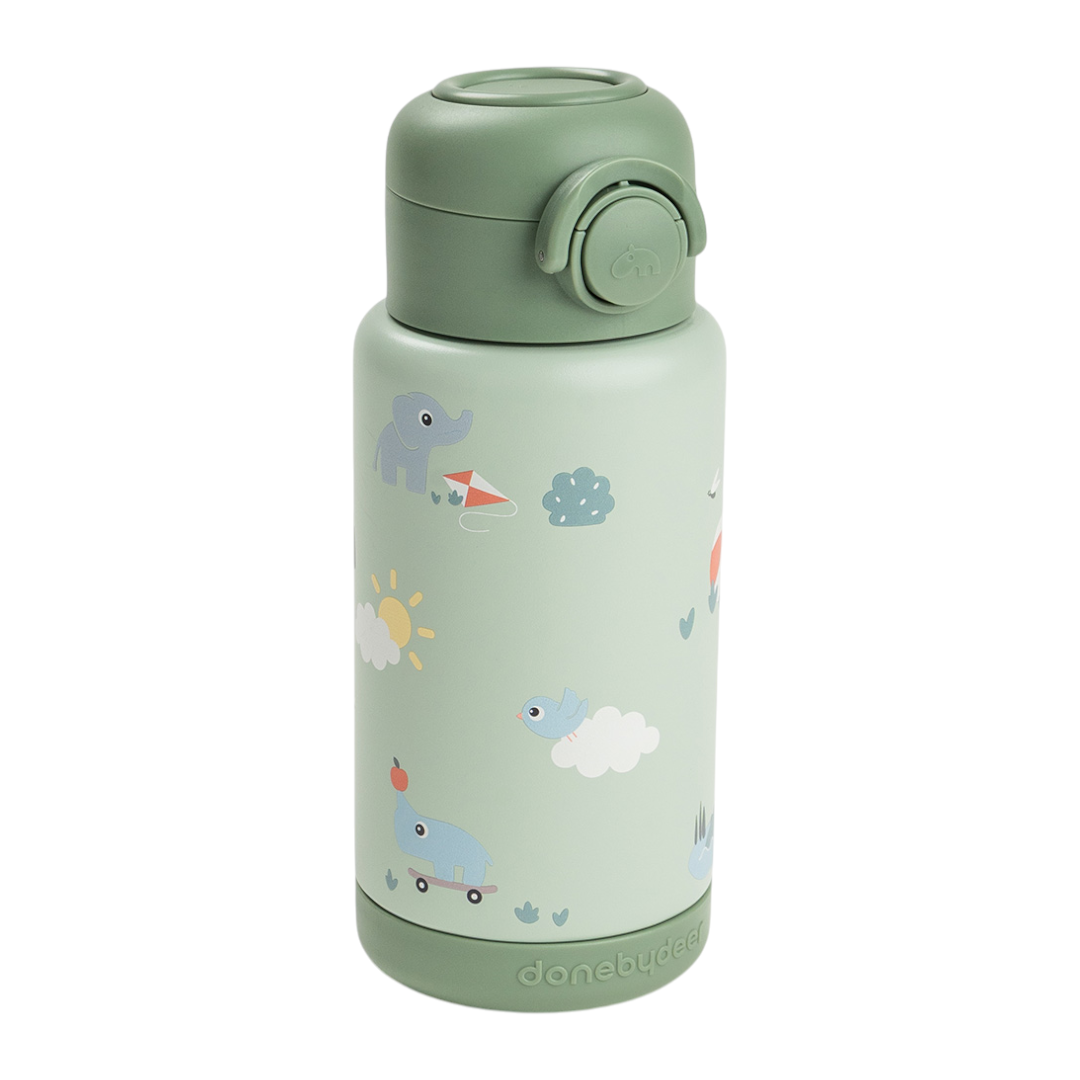 Insulated Straw Bottle Playground Green 340ml