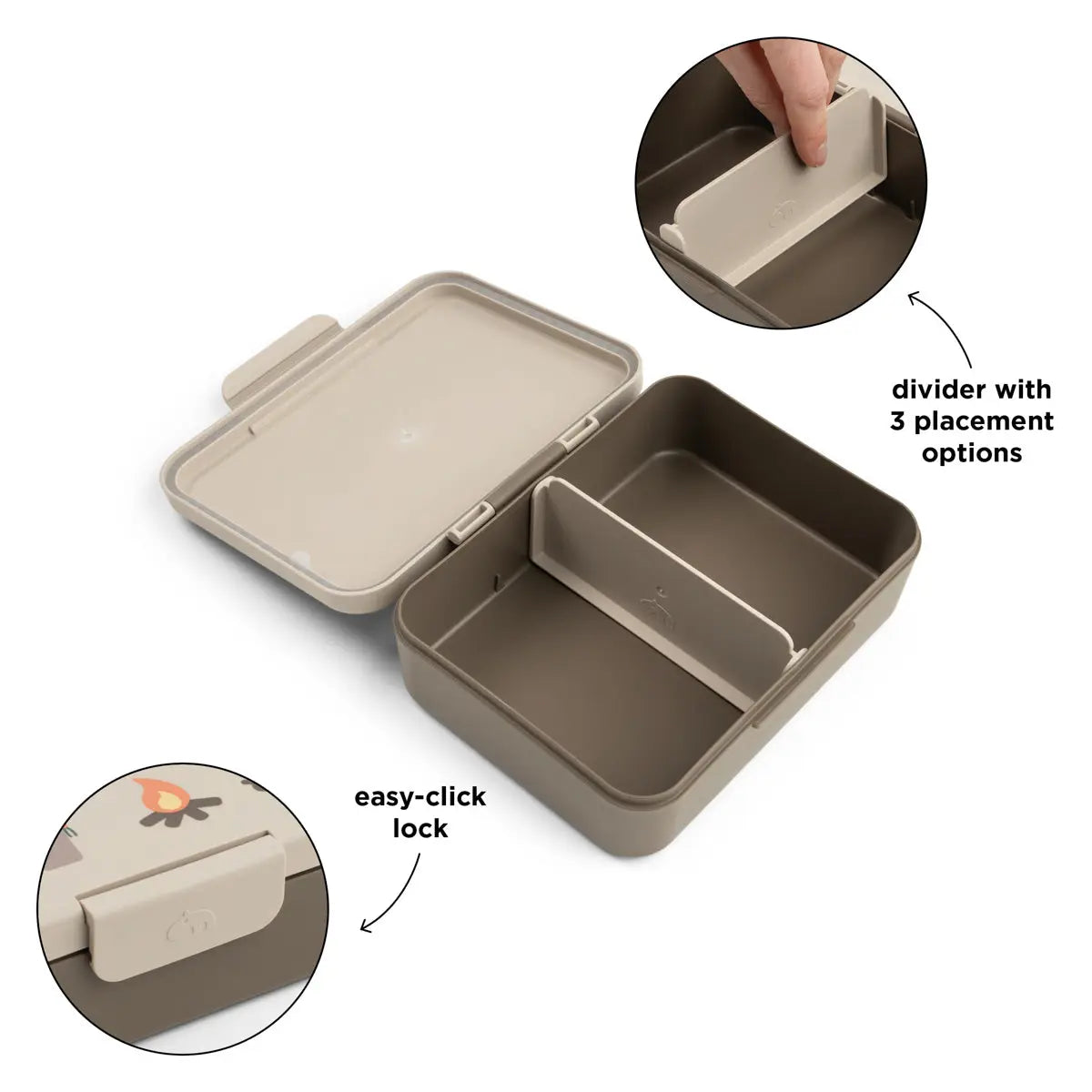 Lunch Box With Divider Adventure Sand DONE BY DEER