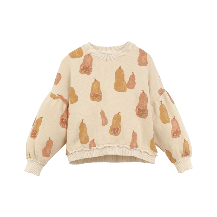Naturally dyed printed jersey - Chickpea