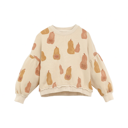 Naturally dyed printed jersey - Chickpea