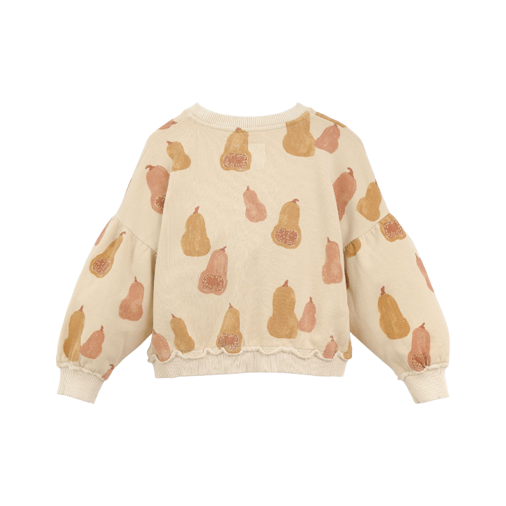 Naturally dyed printed jersey - Chickpea