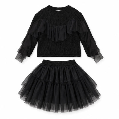 Product-only: Glitter Blouse &amp; Skirt - Black