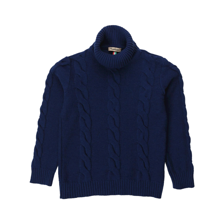 Boy C-neck Knitted Pullover - Blue