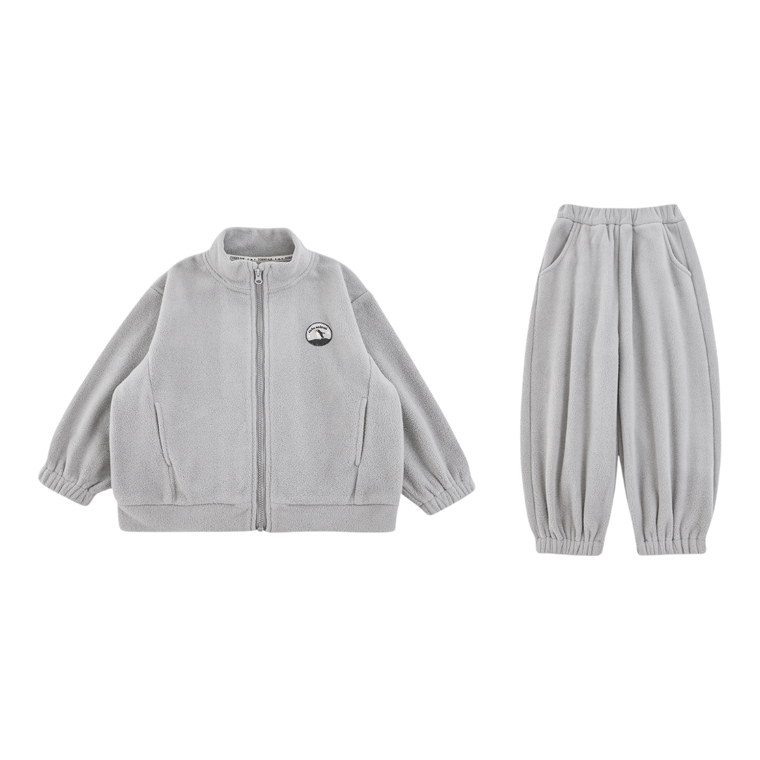 Mist Grey Nordic Cloud Thermal Fleece Set