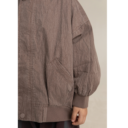 كوكوا براون لايت ويت كويلتد بومبر جاكيت