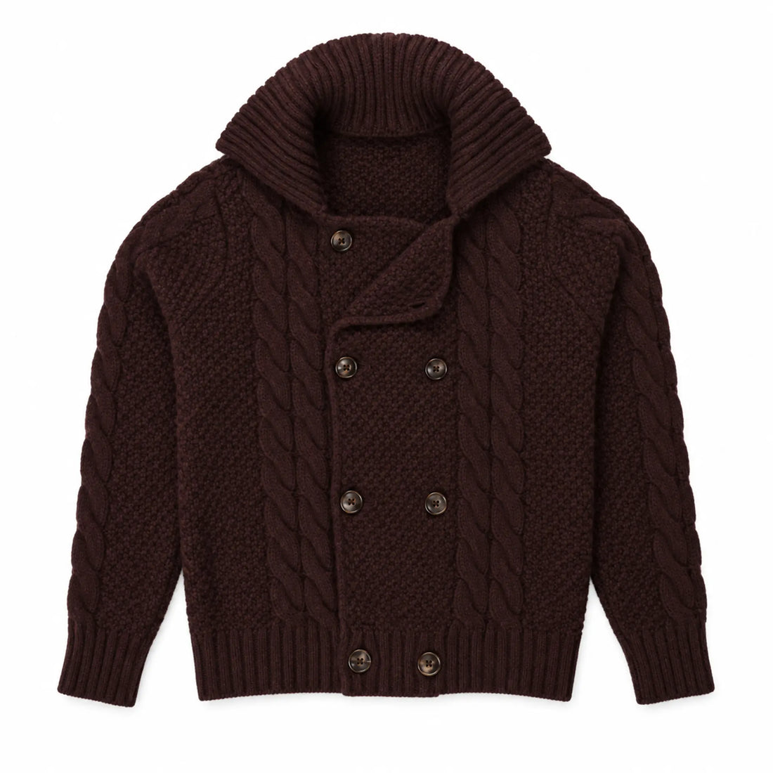 Product-only: Boy Double Breasted Knitted - Burgundy