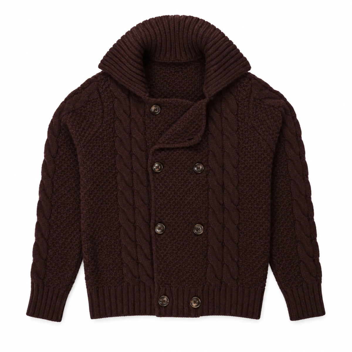 Product-only: Boy Double Breasted Knitted - Burgundy