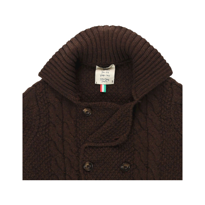 Boy Double Breasted Knitted - Burgundy