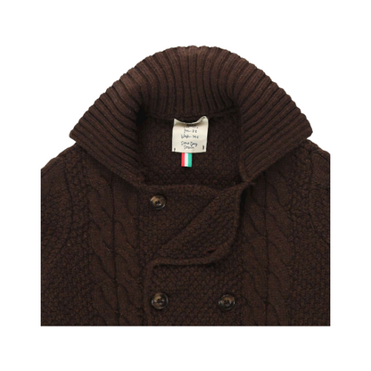 Boy Double Breasted Knitted - Burgundy