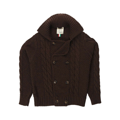 Boy Double Breasted Knitted - Burgundy