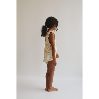Girls Flower Print Top &amp; Shorts Set
