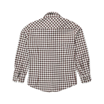 Boy L/s French Collar Shirt - White &amp; Red