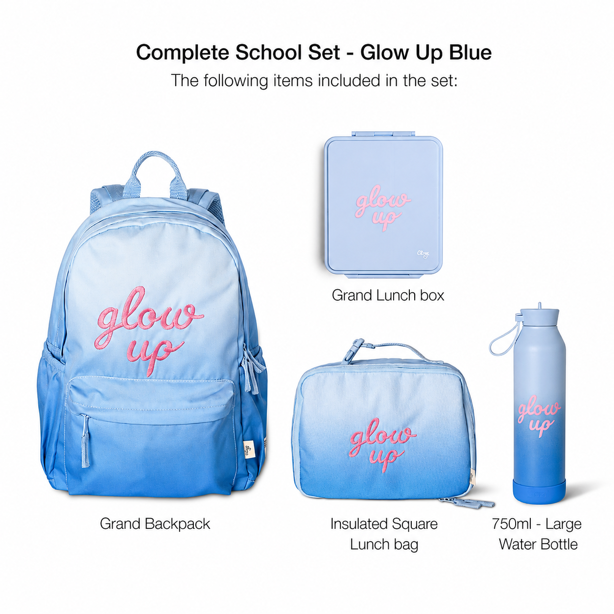 Blue Glow Up Set of 4