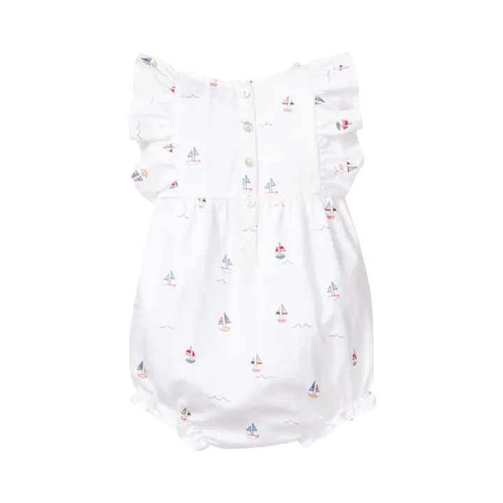Bateau Ruffled Romper