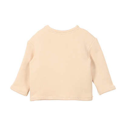 100% Organic Cotton Sweatshirt With Bows &amp; Sweatpants - Sand