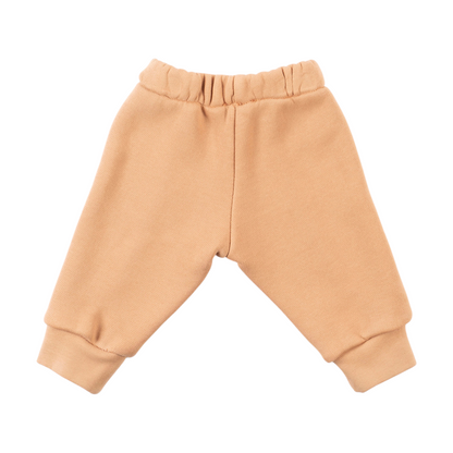 Beige &amp; White Organic Cotton Sweatshirt &amp; Sweatpants