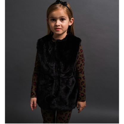 Black Fur Vest