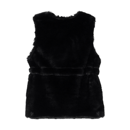 Black Fur Vest