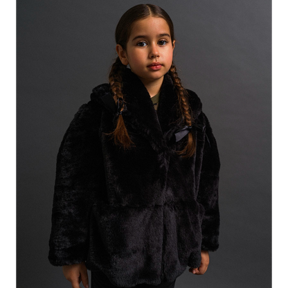 Black Hooded Coat Girls