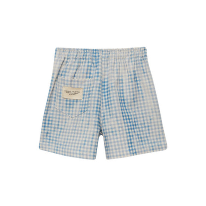 Linen check bermuda