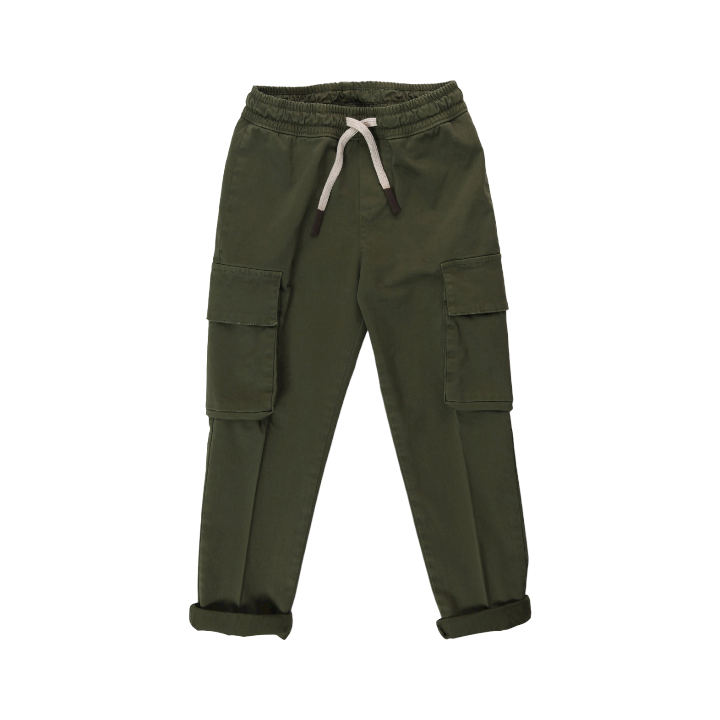 Boy Long Pants W/elastic Waist - Green