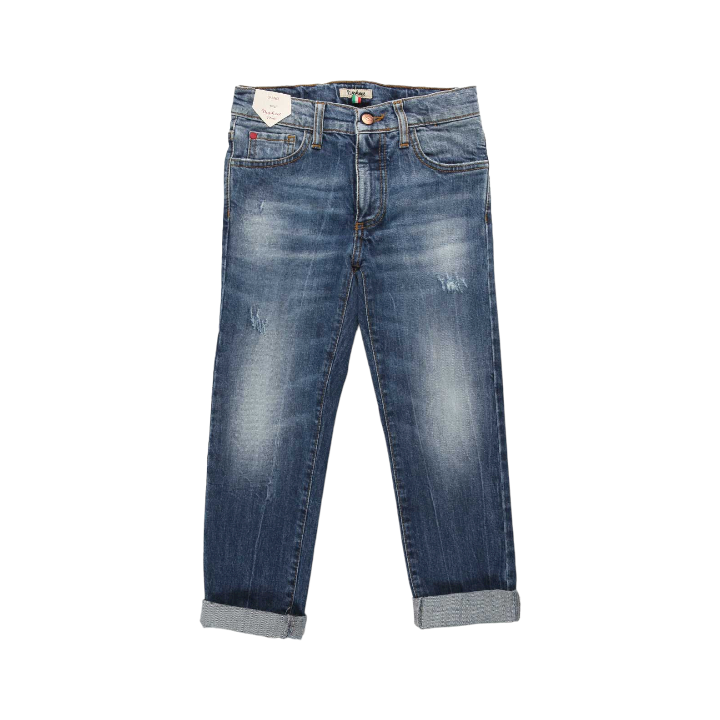Boy Five Pockets Denim Pants - Blue