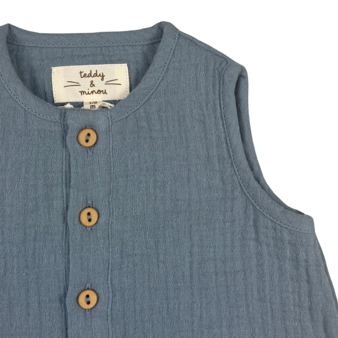 Romper - Denim Blue