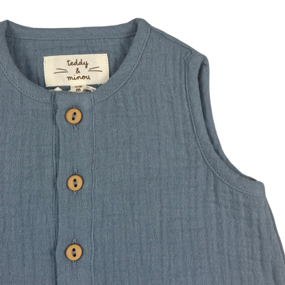 Romper - Denim Blue