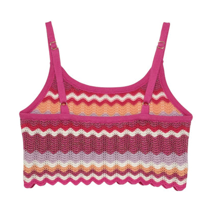 Sparkling Sands Crochet Top &amp; Skirt - Super Pink Mix