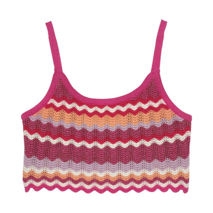 Sparkling Sands Crochet Top &amp; Skirt - Super Pink Mix