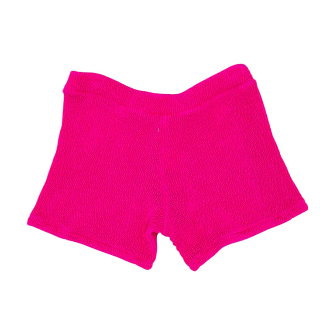 Ibiza Swim Shorts Bubble Pink Crinkle Fabric