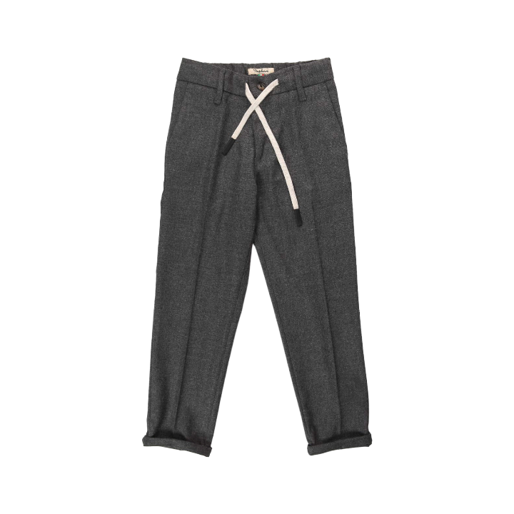 Boy Long Pants W/elastic Waist On - Grey