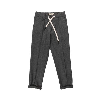 Boy Long Pants W/elastic Waist On - Grey