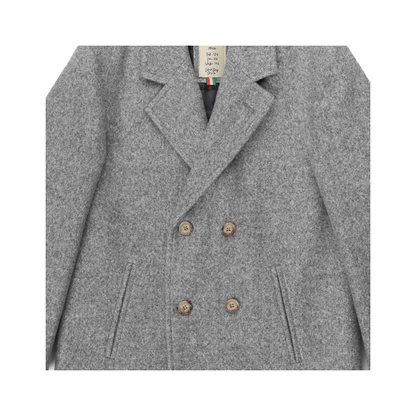 Boy Double Breasted Peacoat - Grey