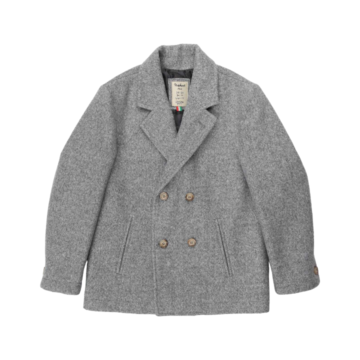 Boy Double Breasted Peacoat - Grey
