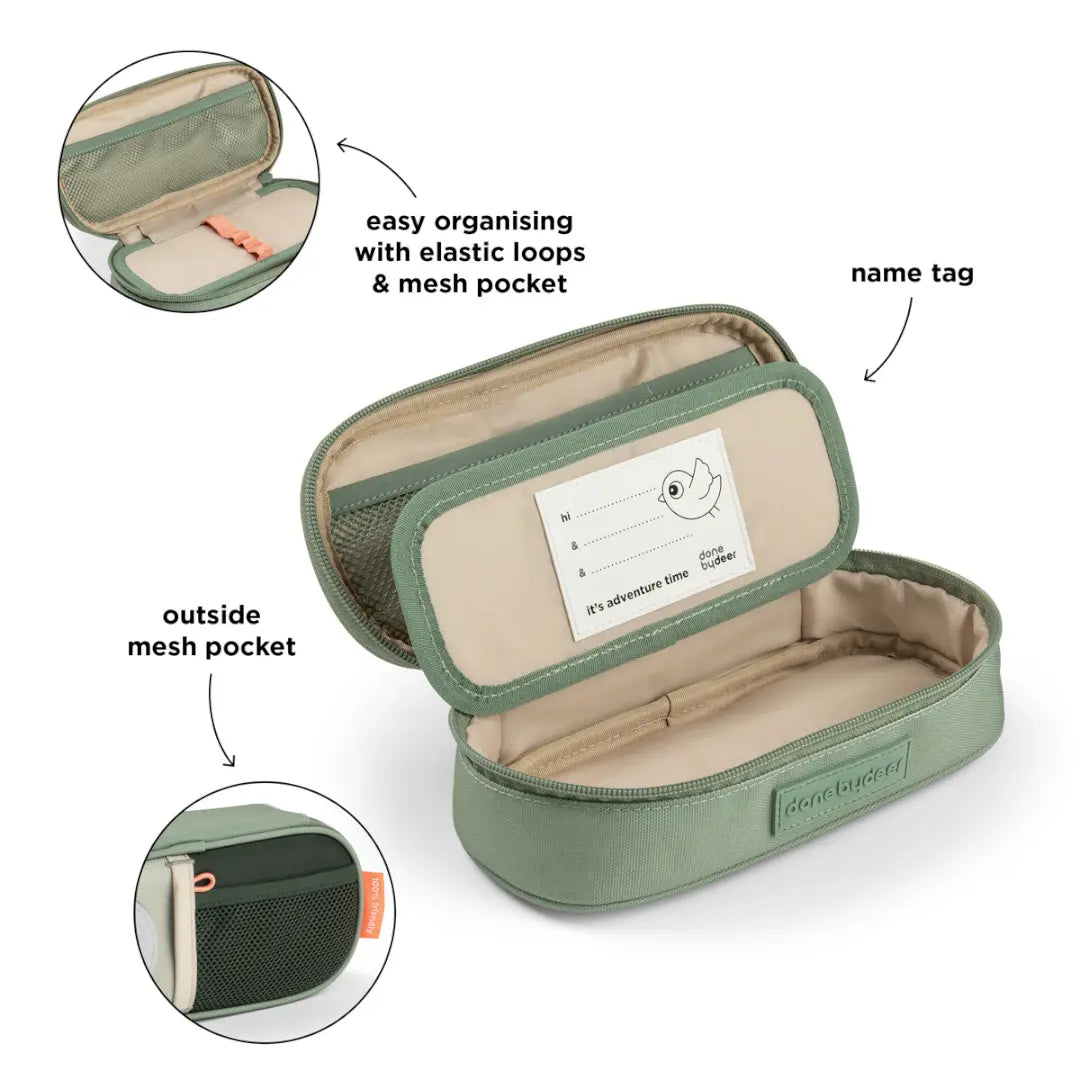 Pencil Case Tiny Trails Green DONE BY DEER
