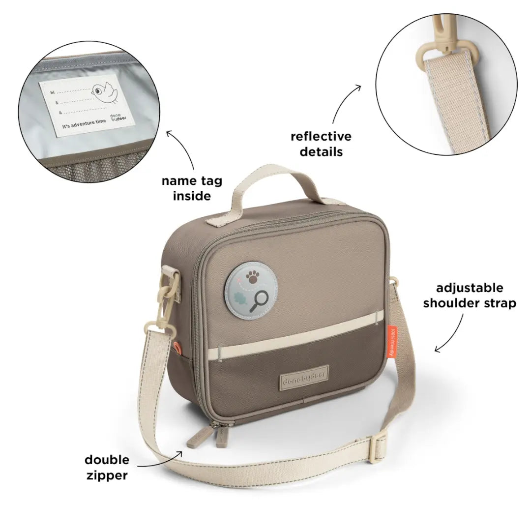 Insulated Lunch Bag Tiny Trails Sand 4L DONE BY DEER