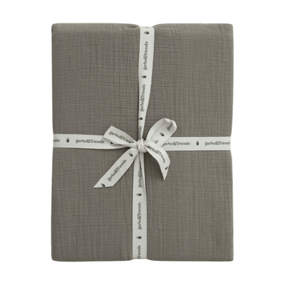 Geranium Muslin Fitted Sheet Double
