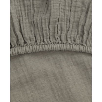 Geranium Muslin Fitted Sheet Double
